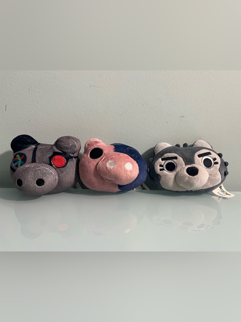 Doughmigos Piggy Soft Plush Toy LOT 3 Willow, Robby, and Inverted Zompiggy.